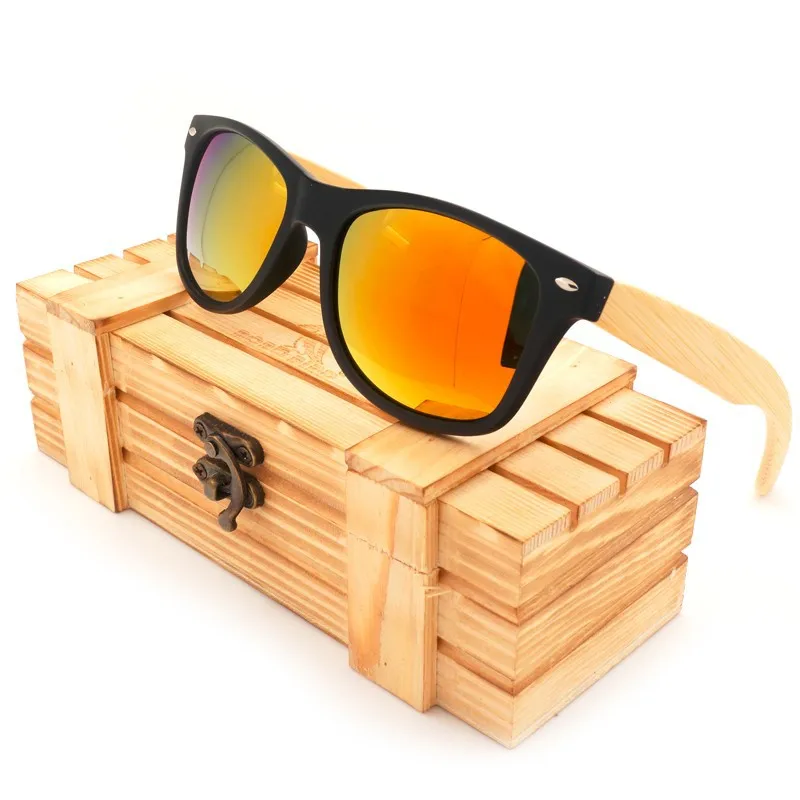 Солнцезащитные очки femme BOBO BIRD деревянные солнцезащитные очки Бамбуковые ножки поляризованные линзы солнцезащитные очки в деревянные коробки для подарков для друзей CG004 - Цвет линз: CG004e