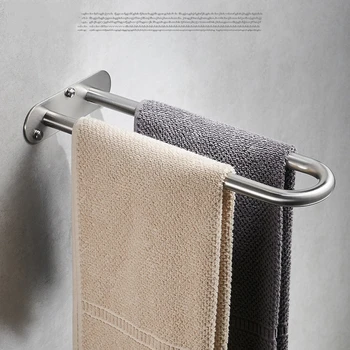 

304 Stainless steel Hotel Double Towel bar Creative Household towel pole towel ring Bathrookm Hradware accessories Brushed