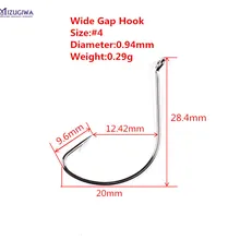 200 шт. Mizugiwa рыболовный широкий зазор крючок под червя Мягкая пластиковая приманка рыболовный крючок Pesca наживка-окунь белые никелевые закрученные глаза