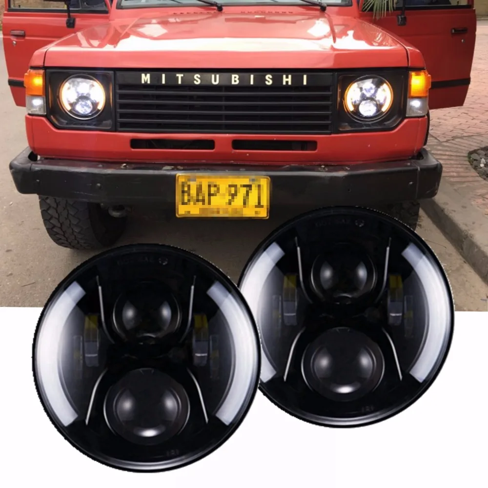TNOOG 2 шт. для Jeep Wrangler Hummer h1 УАЗ Хантер 7 дюймов круглый 60 Вт Ближний и Дальний свет