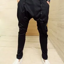 27-43 Мужская Мода стилист волос хип-хоп свободные альтернатива мешковатые брюки шаровары певица плюс размер костюмы одежда