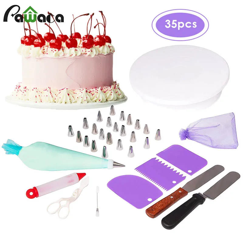 35 pcs Cake Decorating Tools With Stainless Steel Icing Tip Cake