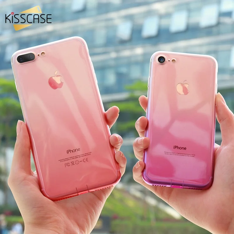 KISSCASE градиентный цветной чехол для телефона Apple iPhone XR XS Max ультратонкий мягкий TPU 7