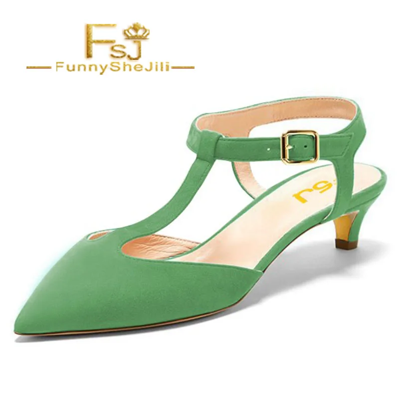 green t strap heels