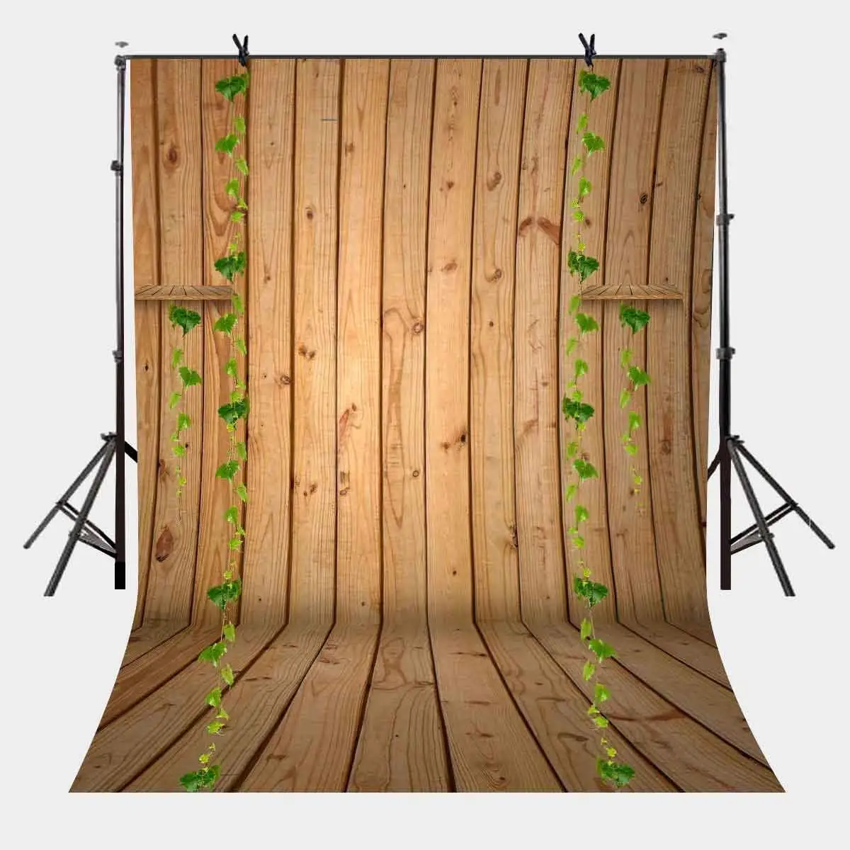

5x7ft Wood Grain Backdrop Concise Wooden Floor Photography Background and Photography Studio Backdrop Props