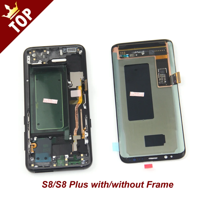 С рамкой для SAMSUNG Galaxy S8 дисплей Plus G950 G950F G955 G955F сенсорный экран дигитайзер в