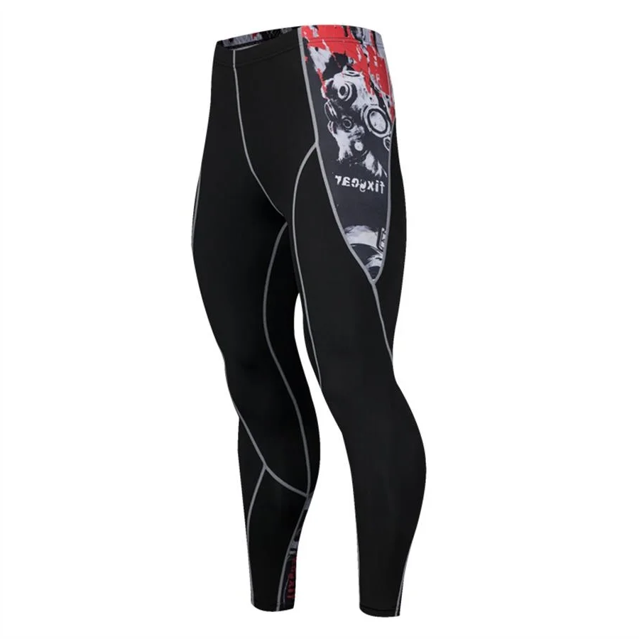Волк 3d печать компрессионные брюки мужские осенние бегущие спортивные колготки для спортзала Фитнес Эластичный марафон быстросохнущие брюки