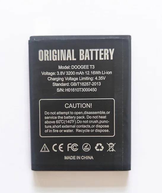 

AZK New 3.8V 3200mAh battery For DOOGEE T3 4.7inch MTK6753 Mobile Phone battery accessories