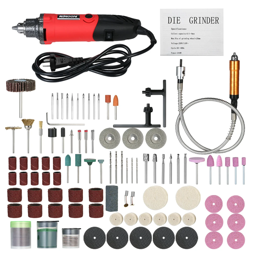 

Electric Grinder Set 6-Speed Variable Speed Electric Drill Grinding Rotary Tool with 150pcs Accessories for Polishing Engraving