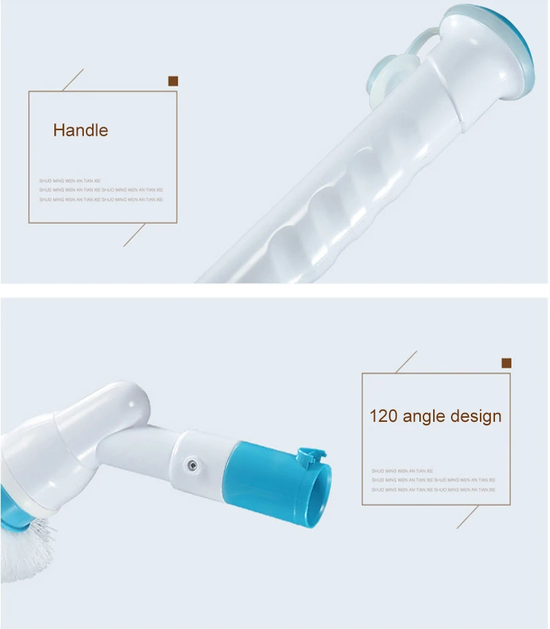 Электрический вращающийся очиститель 360 беспроводная заряжаемая приспособление для чистки в ванной комнате с удлинительной ручкой