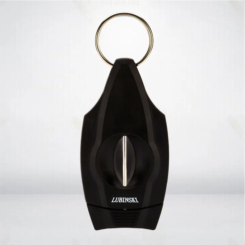 

Cigar Cutter With Key Ring smoker plastic portable travel stainless steel V-shaped cigar scissors 3pcs/lot JT-438