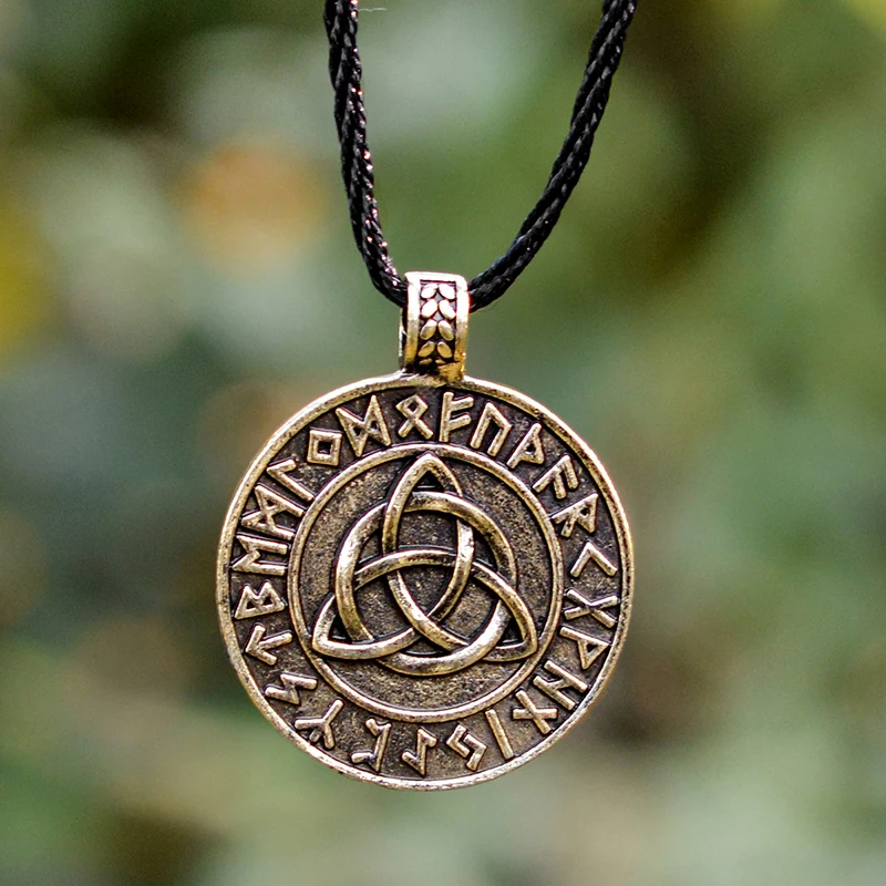 QIHE-JEWELRY-Viking-necklace-Circle-trinity-pendant-necklace-Valknut-necklace-Viking-norse-rune-jewelry-Gift-for