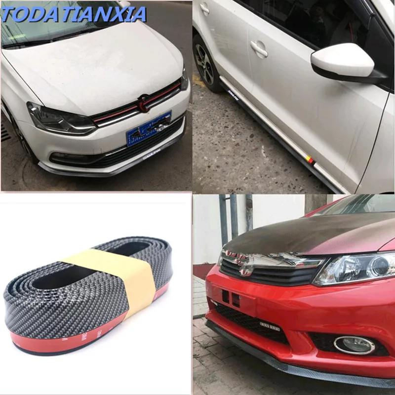 

2018 New Car styling Car Front Bumper Lip Sticker Protector for volvo v40 renault clio 4 mercedes w204 hyundai ix35 Accessories