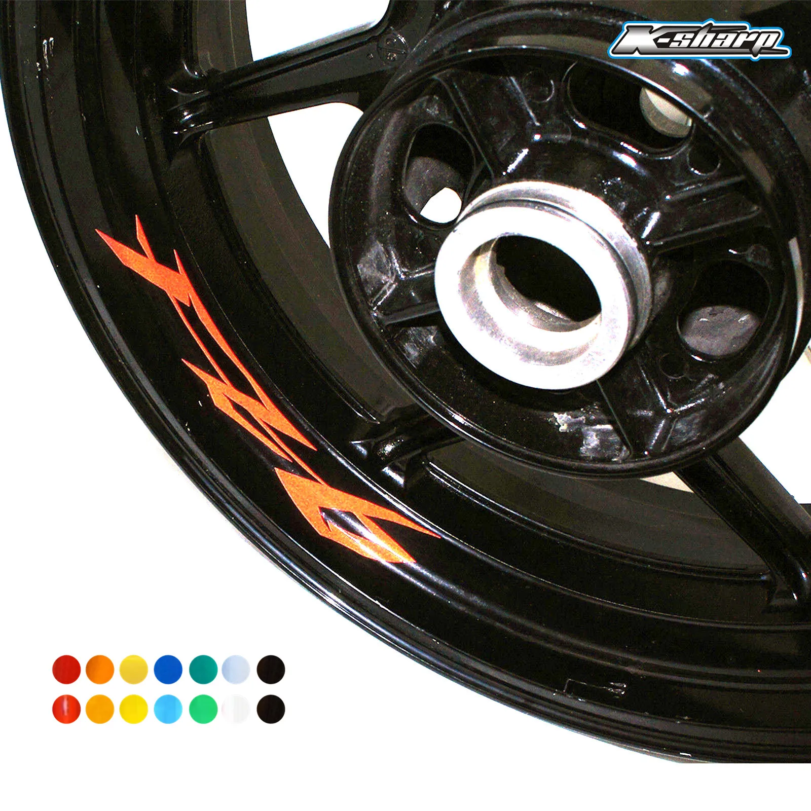 

8 X custon inner rim decals wheel reflective sign Stickers stripes FIT YAMAHA FZ6
