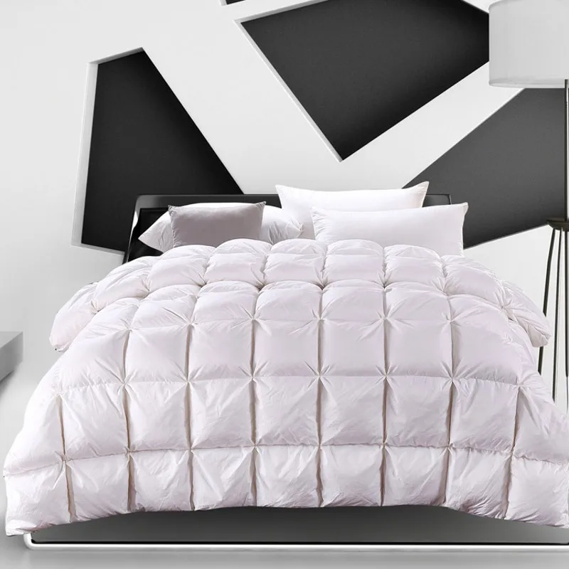 Winter Warm White Goose Down Comforter Duvet Quilted Thickening Quilt