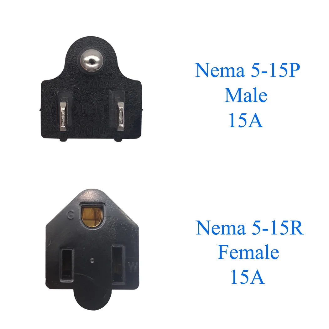 Jorinдо 0 32 м/1 фут NEMA 5 15P до 15R удлинитель питания США 3 контактный штекер к розетке