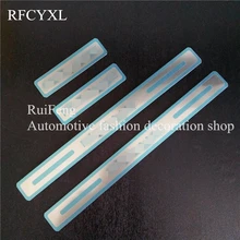 4 шт. приветствуется педали отделки салона для Renault MEGANE 2010- двери из нержавеющей стали крышки полосы стайлинга автомобилей наклейки автомобильные аксессуары