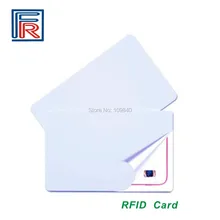 50 шт. 13,56 МГц RFID ПВХ пустой белый карты с Fudan 1K S50 чип ISO14443A для контроля доступа/NFC