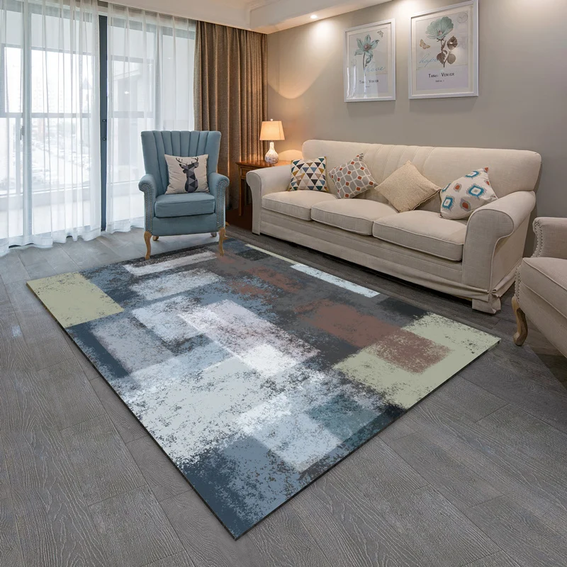 3D простой современный абстрактный чернильный скандинавский Американский ковер гостиная журнальный столик прикроватная тумбочка для спальни на заказ полный прямоугольный ковер