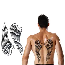 1sheet Big Tattoo Wings Black Temporary Body Art Men Women Back Large Tatoo tatuagem