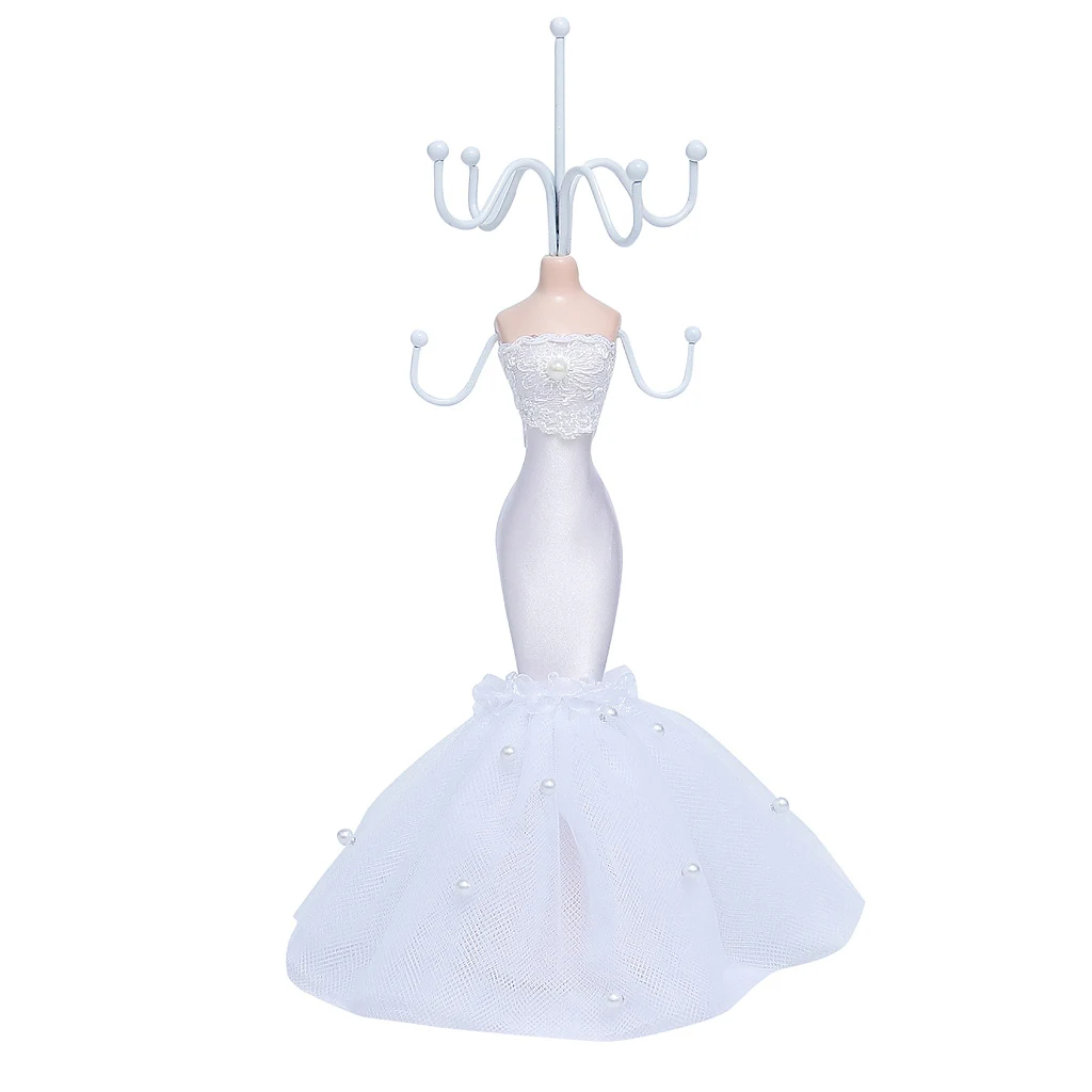 Mannequin Jewelry Display Hanging Holder + High Heels Jewelry Stand Rack Set for Necklace Earrings Rings Bracelets Display