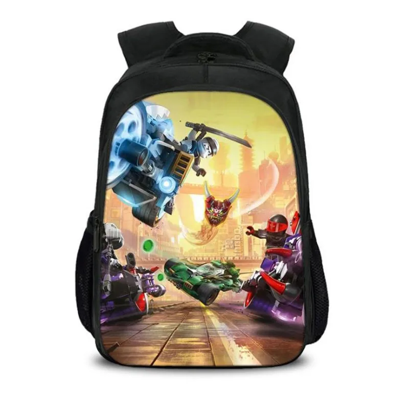 

New 3D Lego Bookbag for Teens Back to School Bag Hot Movie Lego Ninjago Printing Mochila Student Travel Backpacks Bagpack