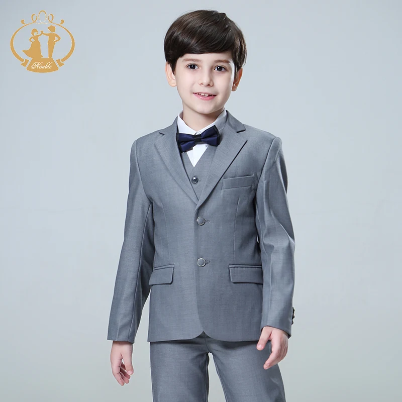 Nimble 5pcs/Set Boys Suits For Weddings Kids Prom Suits Wedding Suits Kids Blazers Boys Clothing Set Boy Formal terno infantil 