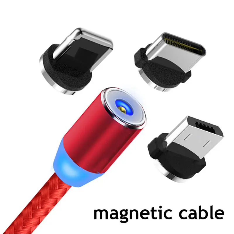 

Magnetic Charging Micro USB Cable for iPhone XR Samsung Xiaomi Huawei Mobile Phone QC3.0 Fast Magnet Charger USB-C Type C Cables
