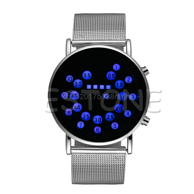 

Fashion Women Men Digital Binary Blue/Colorful LED Sport Wrist Watch Wristwatch