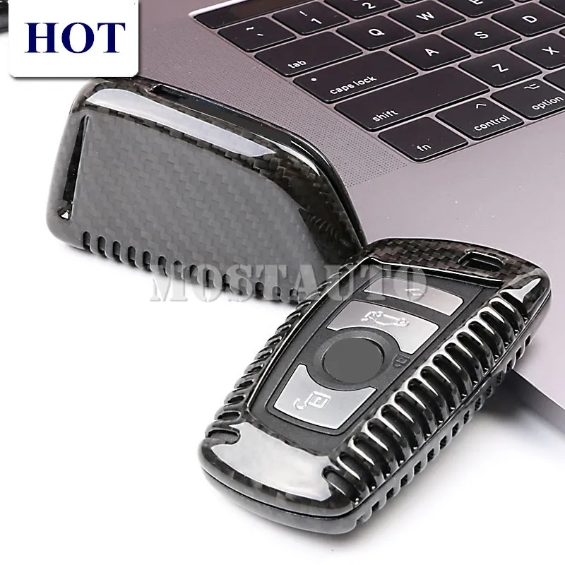 

Carbon Fiber Car Smart Key Shell Case Cover For BMW 5 Series 7 Series F01 F02 F07 F10
