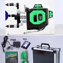 12 лазерных линий s 360 градусов вращающийся 635 нм автоматический уровень зеленый лазерный уровень с наружным режимом