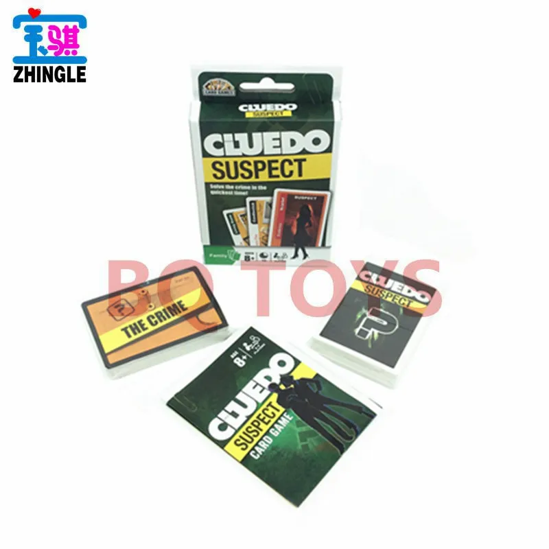 الترفيه الترفيه المنزلي حزب الطاوله بطاقات للعب لعبة الإنجليزية المباحث بوكر cluedo المشتبه