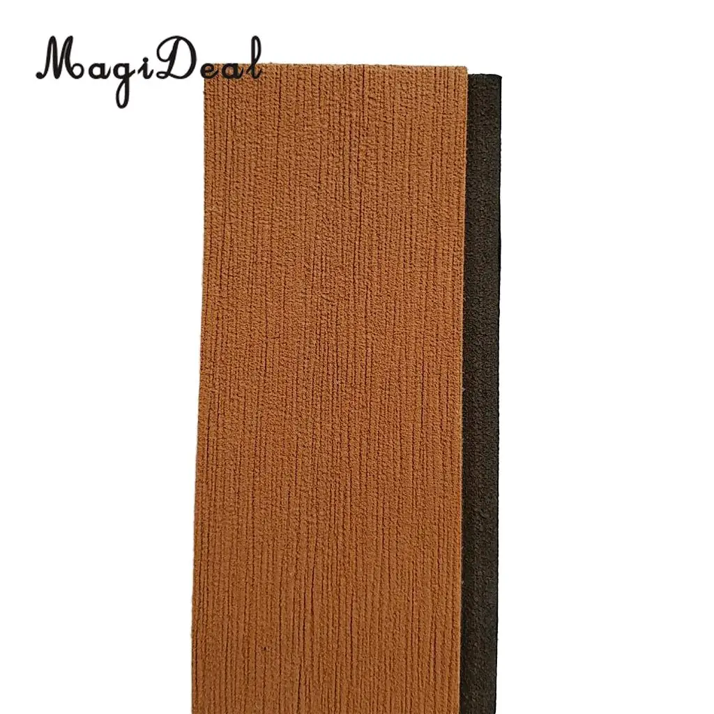 5.8x240cm 6mm Self Adhesive EVA Foam Boat Yacht Flooring Faux Pad Non-skid Teak Decking Sheet Floor Mat Brown With Black Strips