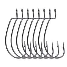 50 Pcs Fishing Soft Hooks For Worms Carbon Steel Fishing Hooks Handles Big Hooks for Legs Handles Barbed Hook for Soft Fishing