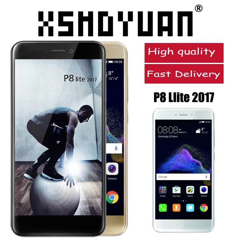 5 2 &quotЖК-дисплей для Huawei P8 Lite 2017 ЖК-дисплей с кодирующий преобразователь
