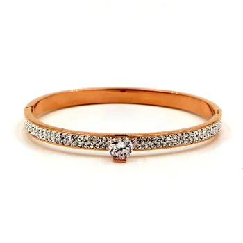 

big stone crystal Stainless steel Luxury Bracelet indian jewelry cuff Bangle & Bracelet for women Cuff Bangle fashion jewelry