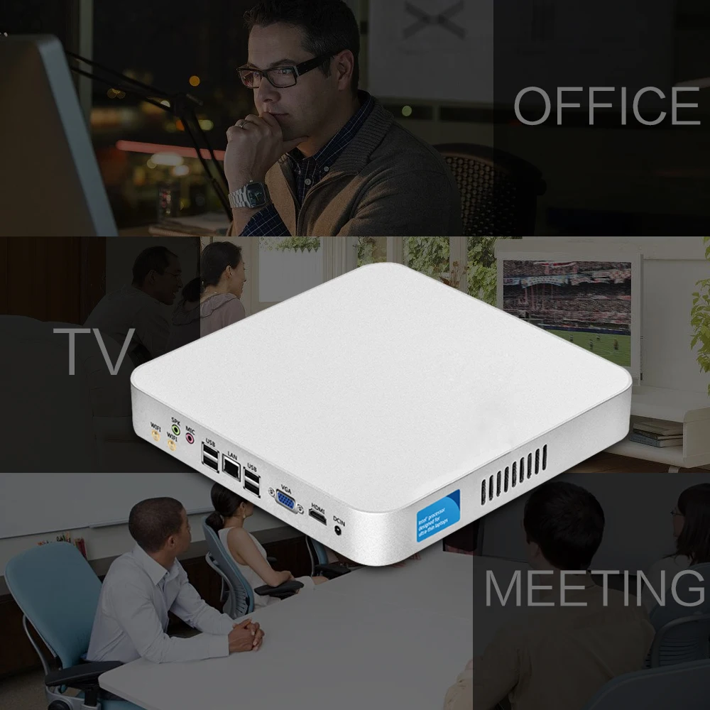 XCY Mini computadora PC Intel Core i7 7500U procesador DDR4 RAM windows 7/8 1/10 sistema linux PC de Juegos 4 K UHD HTPC HDMI VGA WiFi