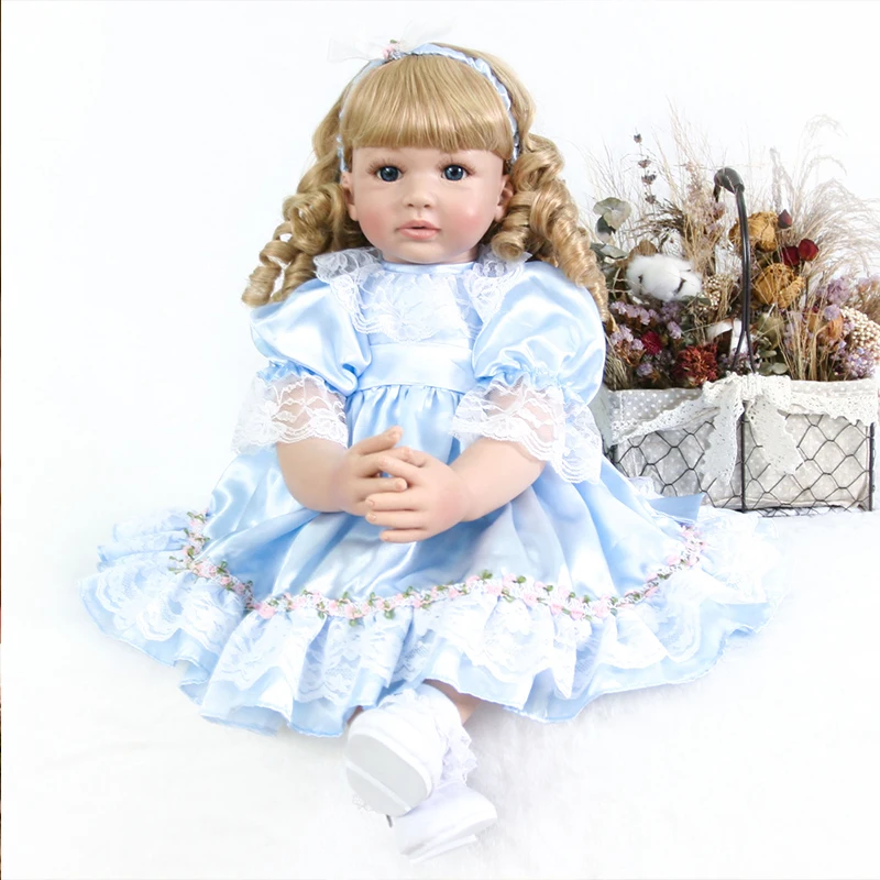100% ручная работа силиконовая кукла Reborn 61 см модная девочка настоящая bebe reborn Boneca