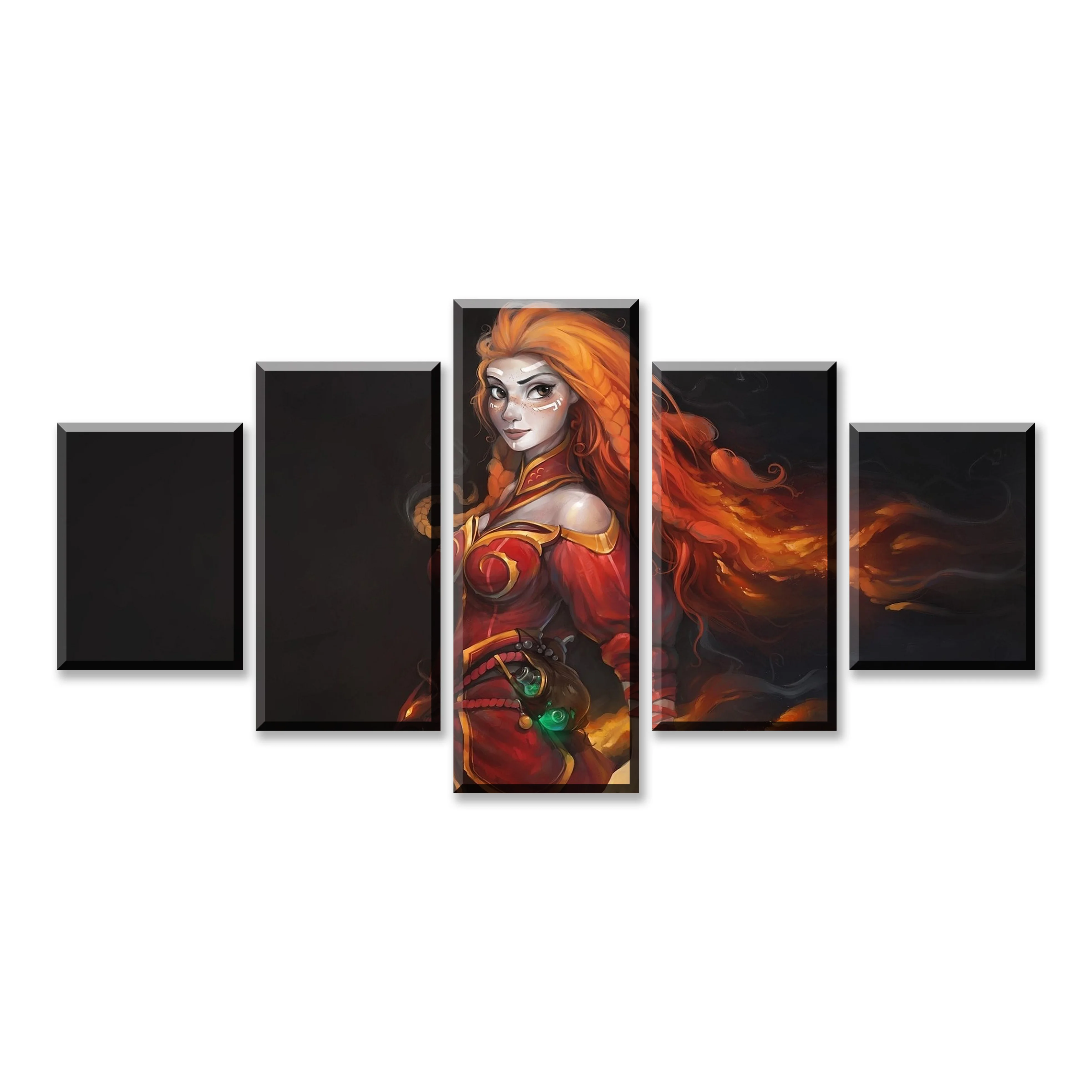  HD Print Video Game 5 Piece Canvas Art DotA 2 Poster Paintings Modern Pictures Wall Art For Home De