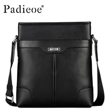 Padieoe Fashion Men Bag Genuine Leather Business Male Shoulder Bag Brand Mens Messenger Bags