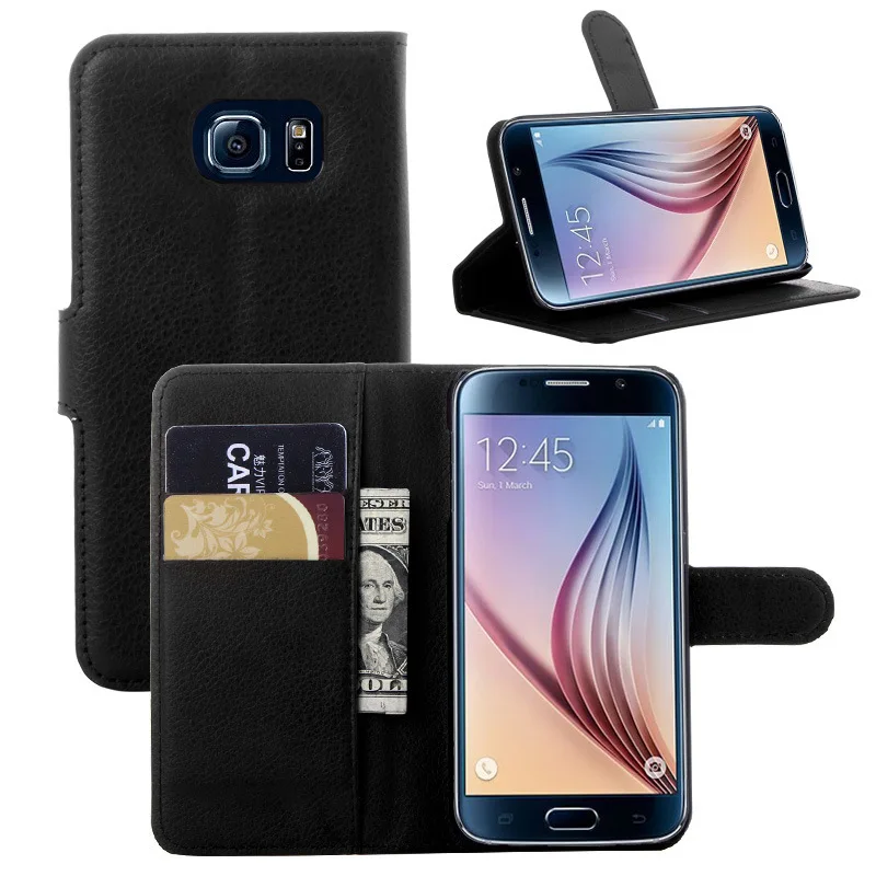 Чехол-кошелек с откидной крышкой для Samsung Galaxy S6 G920 G9200 SM-G920F Роскошный чехол из