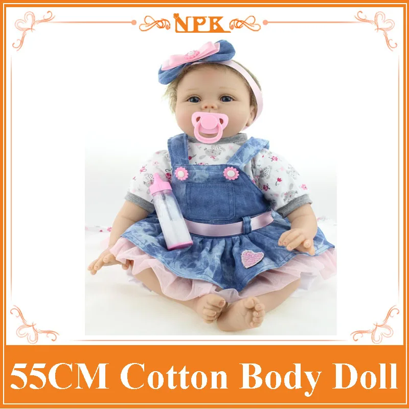 

NPK Brand 22 Inch Lifelike Bebe Reborn Baby Dolls Realistic Silicone Real Touch Newborn Babies Toy As Kids Birthday Xmas Gift