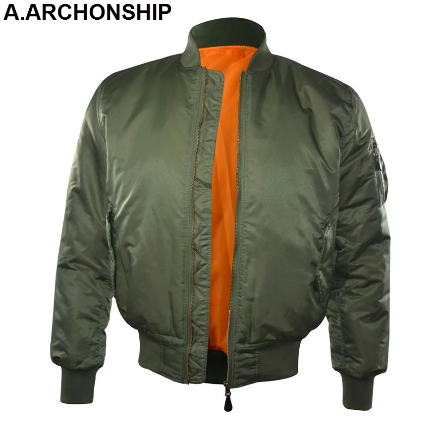 MA1 Men Winter Warm Military Airborne Flight Tactical Bomber Jacket Army Air Force Fly Pilot Jacket