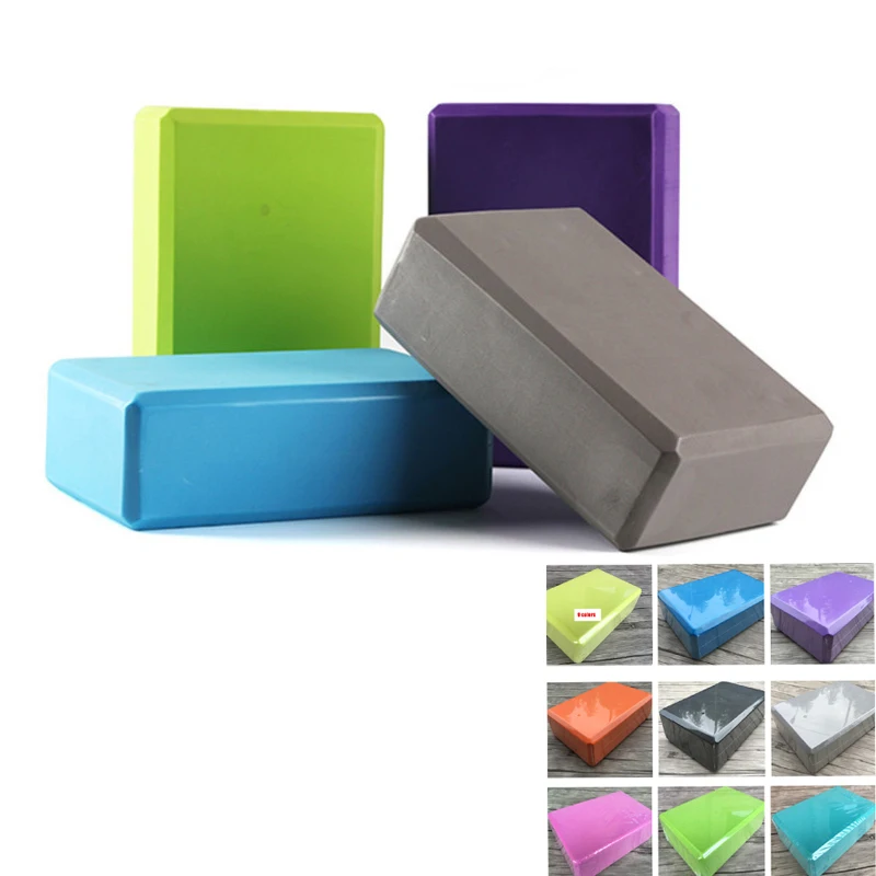 

2 Pieces Pilates EVA Yoga Block Gym Foam Workout Stretching Aid Body Shaping Fitness Training Yoga Bolster Brick Sports Exercise