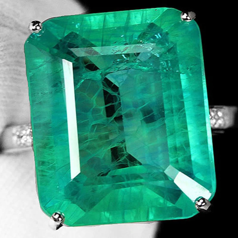 Large Princess Cut Green Blue Stone Ring Bague Fashion Jewelry Silver Color Prong Setting Zircon Ring Anillos Mujer L3N475
Large Princess Cut Green Blue Stone Ring Bague Fashion Jewelry Silver Color Prong Setting Zircon Ring Anillos Mujer L3N475