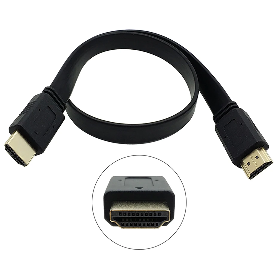 HDMI Cable HDMI to HDMI Cable HDMI 1.4 Cable Adapter Flat Line 1080p 3D for Apple TV Nintendo Switch LCD PS3 PS4 projector PC (4)