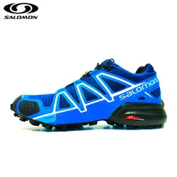 Salomon speed Cross 4 CS обувь для беговых дорожек speed Cross 4 Мужская обувь поддержка синие кроссовки для мужчин 40-46 размер хит продаж