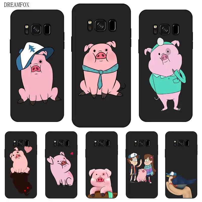 N361 свинья Черный силиконовый чехол Обложка для samsung Galaxy S5 S6 S7 S8 S9 S10 5G S10E S11 S11E Lite Edge