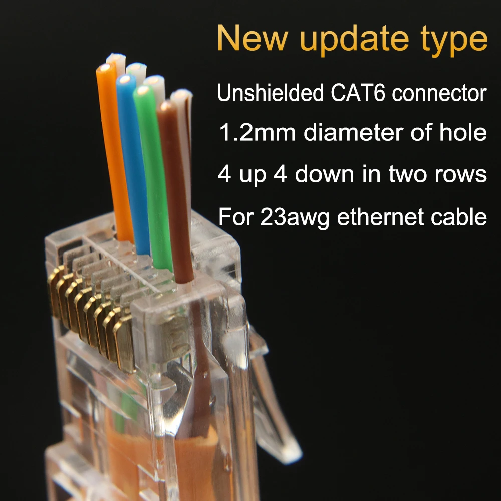 Conector Plugue de Cabo Ethernet Cat6 Rede Cat5e Rg45 Utp rg rj 45 Keystone Modular Jack Cat5 Não Blindado Xintylink-rj45 - Imagem 5