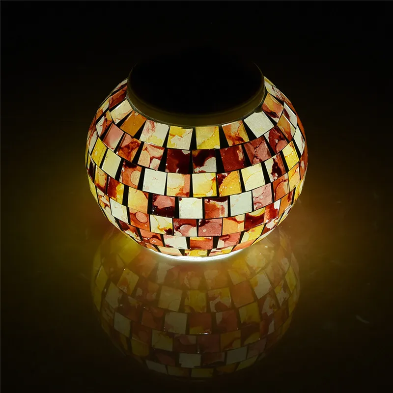 Mosaic Glass Ball Garden Lights Color Changing LED Solar Light